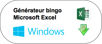 Générateur bingo Excel Mac Windows